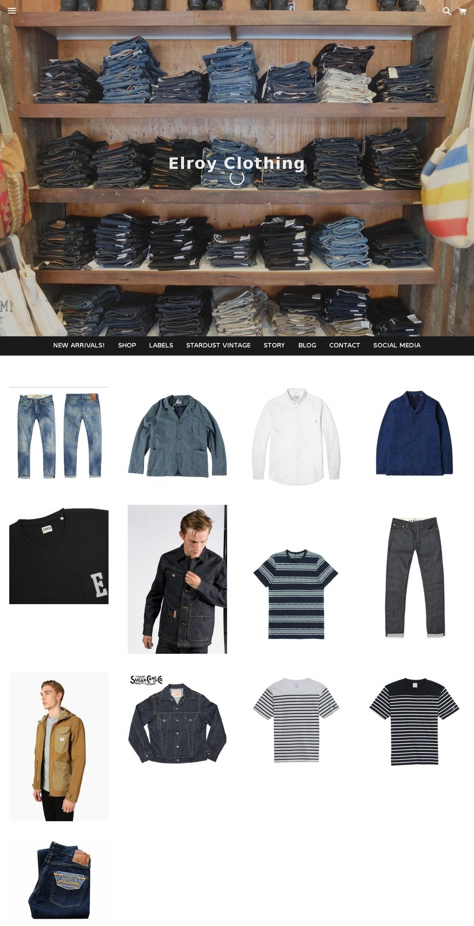 elroyclothing.com.au shopify website screenshot