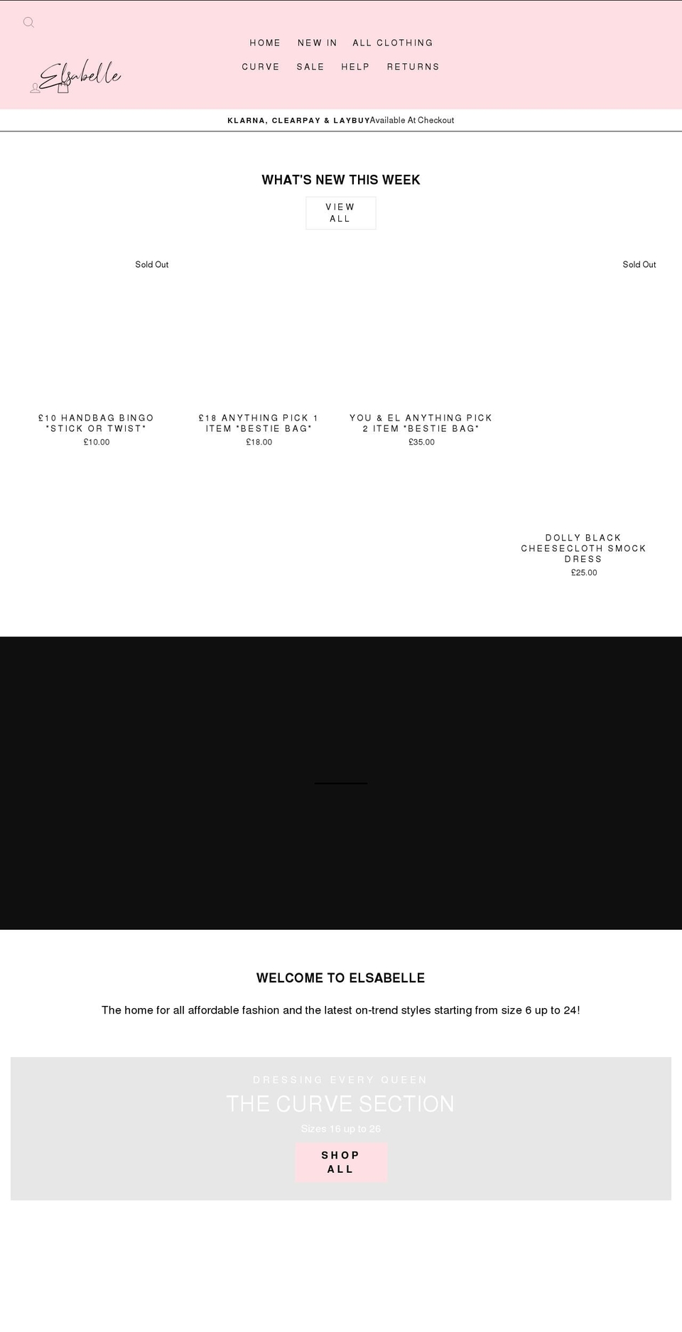 elsabelleuk.com shopify website screenshot