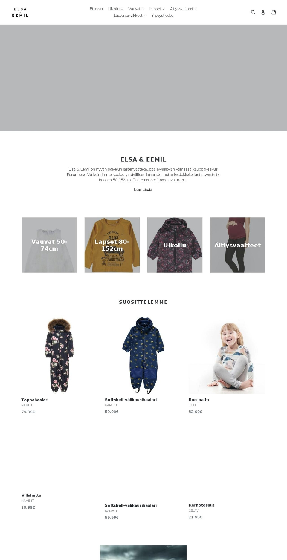 Elsa \u0026 Eemil 0.1 Shopify theme site example elsaeemil.fi