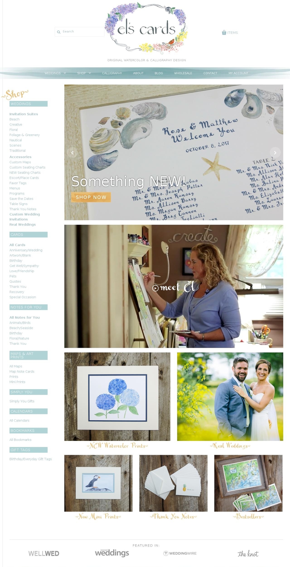 elscards.com shopify website screenshot
