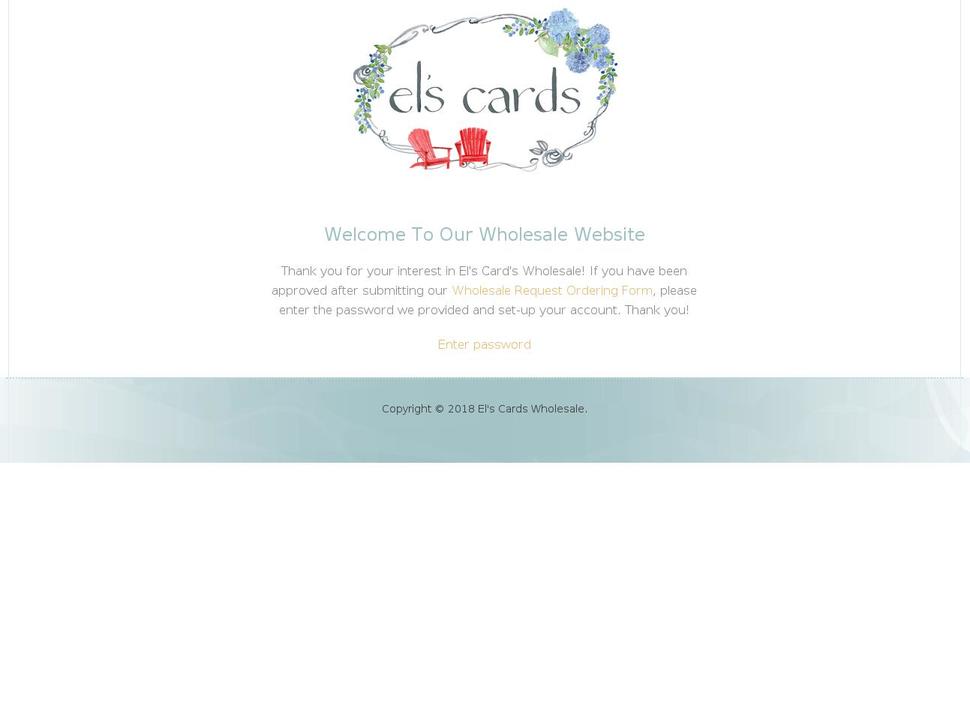 Wholesale Shopify theme site example elscardswholesale.com
