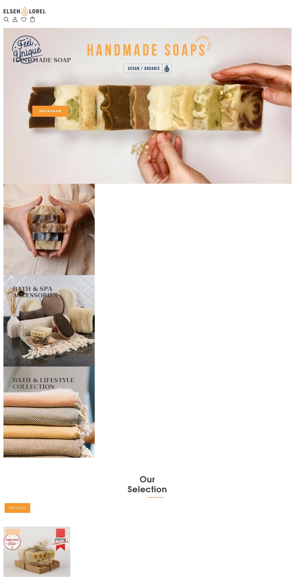 Kittool home Shopify theme site example elsenlorel.com