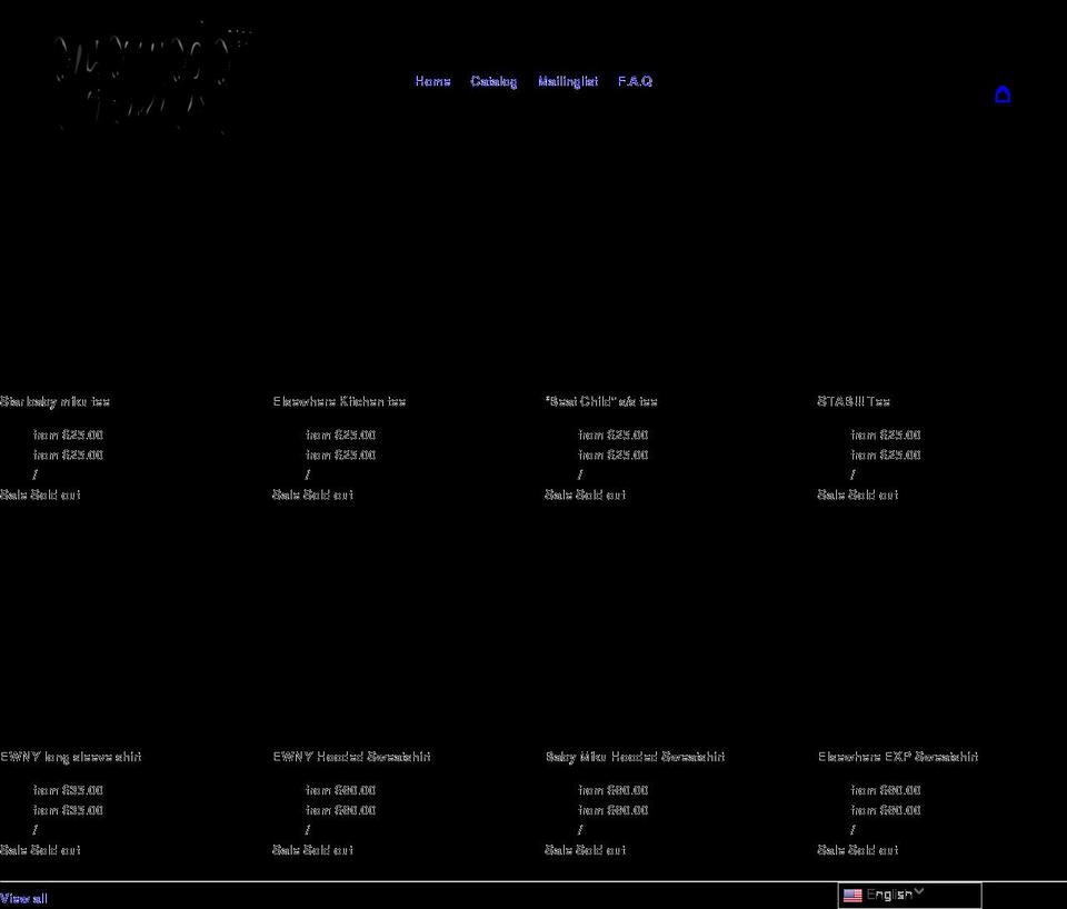 elsewherenewyork.com shopify website screenshot