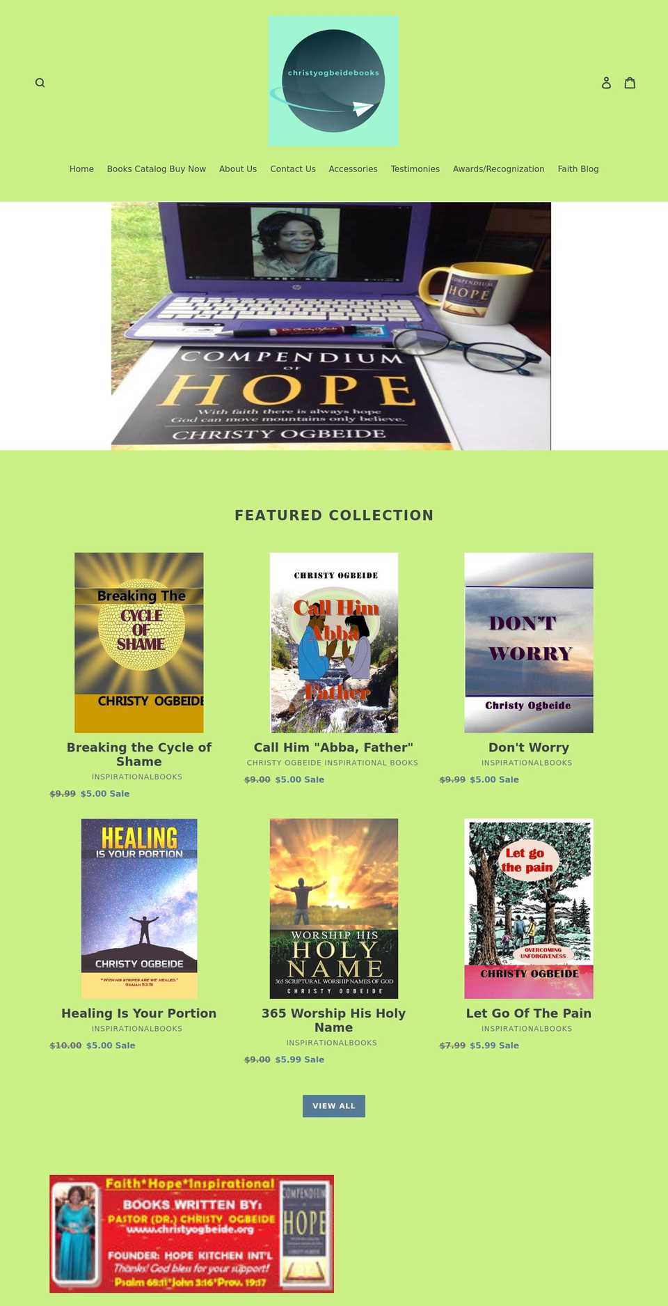 elshaddaibooks.com shopify website screenshot