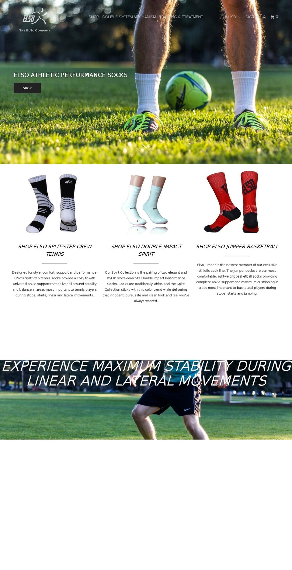 elsoathletics.com — Shopify storefront screenshot