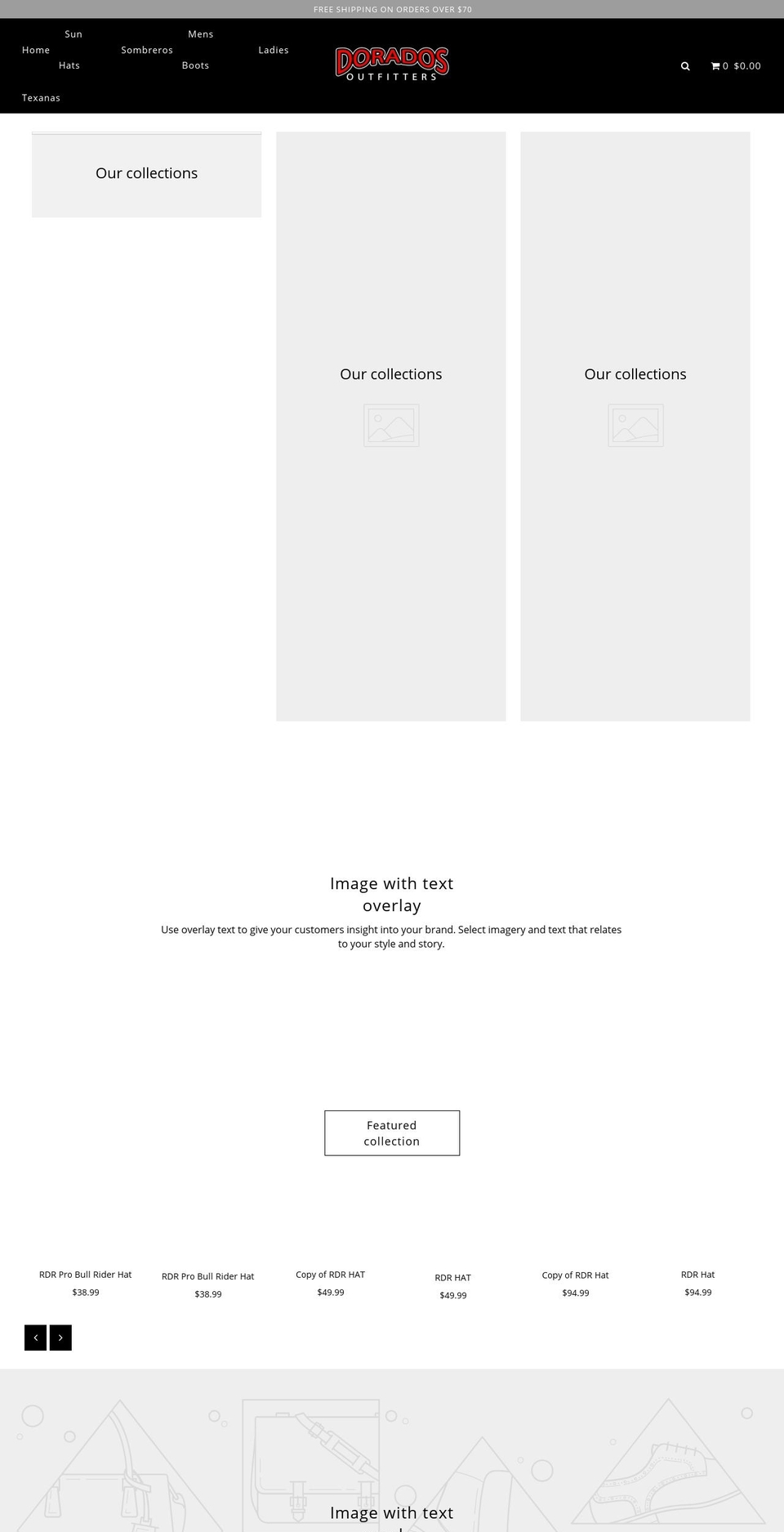 elsombrerodorado.com shopify website screenshot