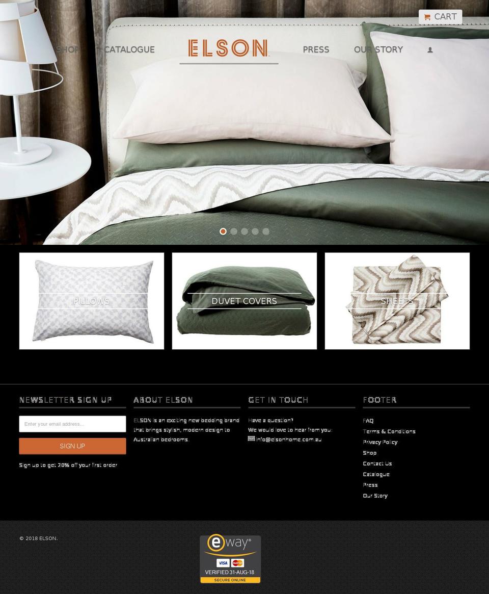 new-theme Shopify theme site example elsonhome.com.au