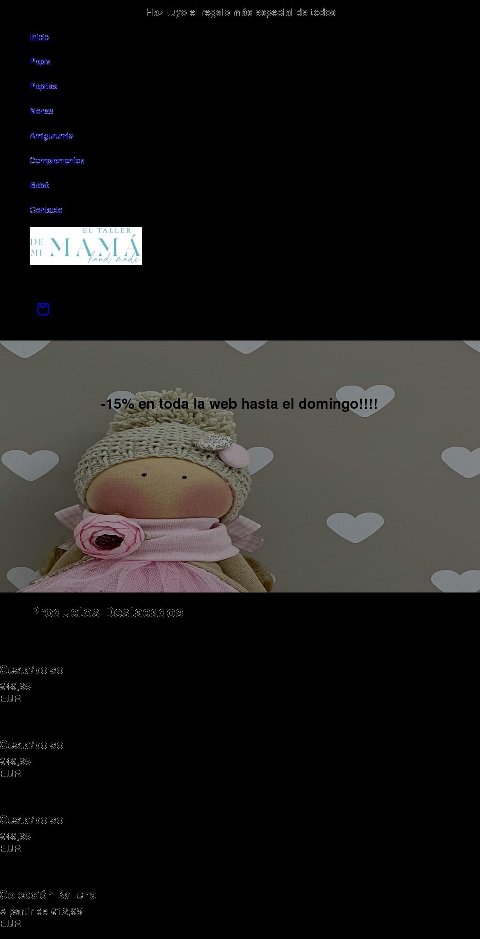 eltallerdemimama.net shopify website screenshot