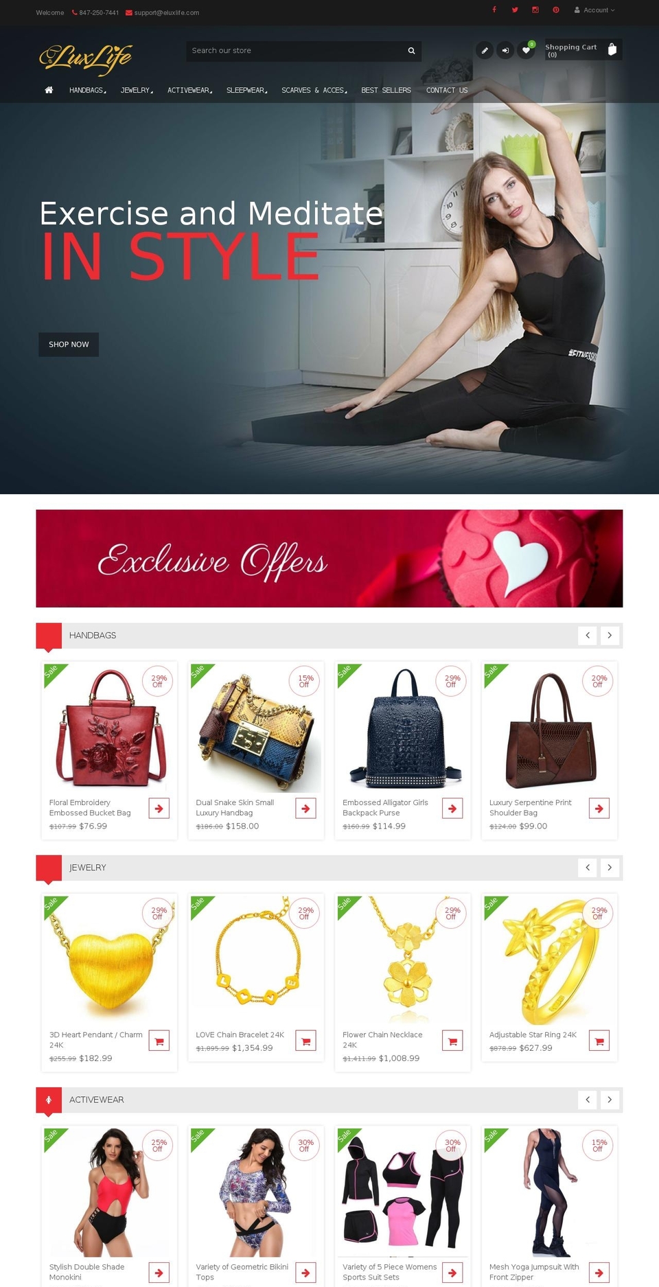 eluxlife.com — Shopify storefront screenshot