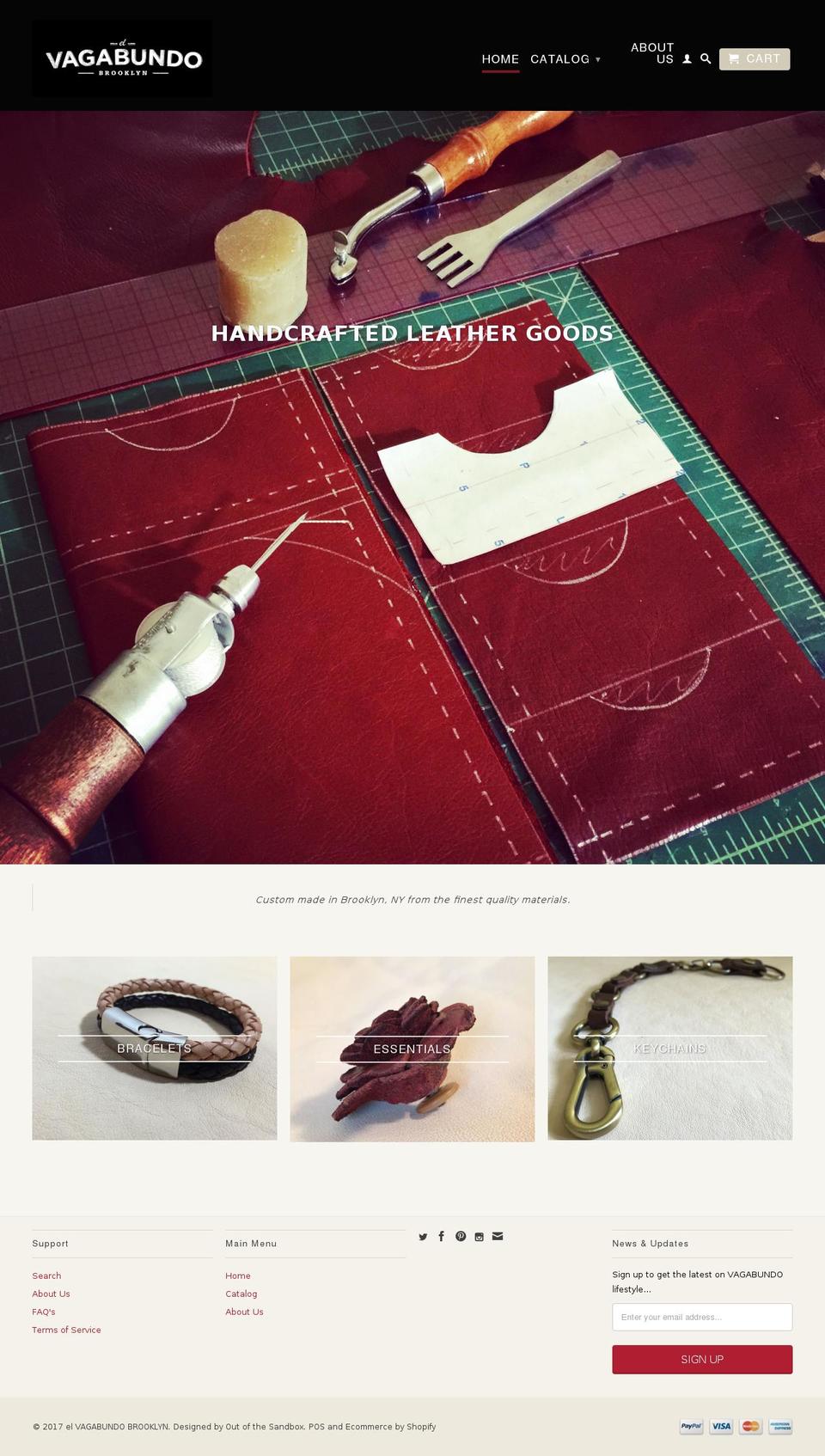 elvagabundobk.com shopify website screenshot