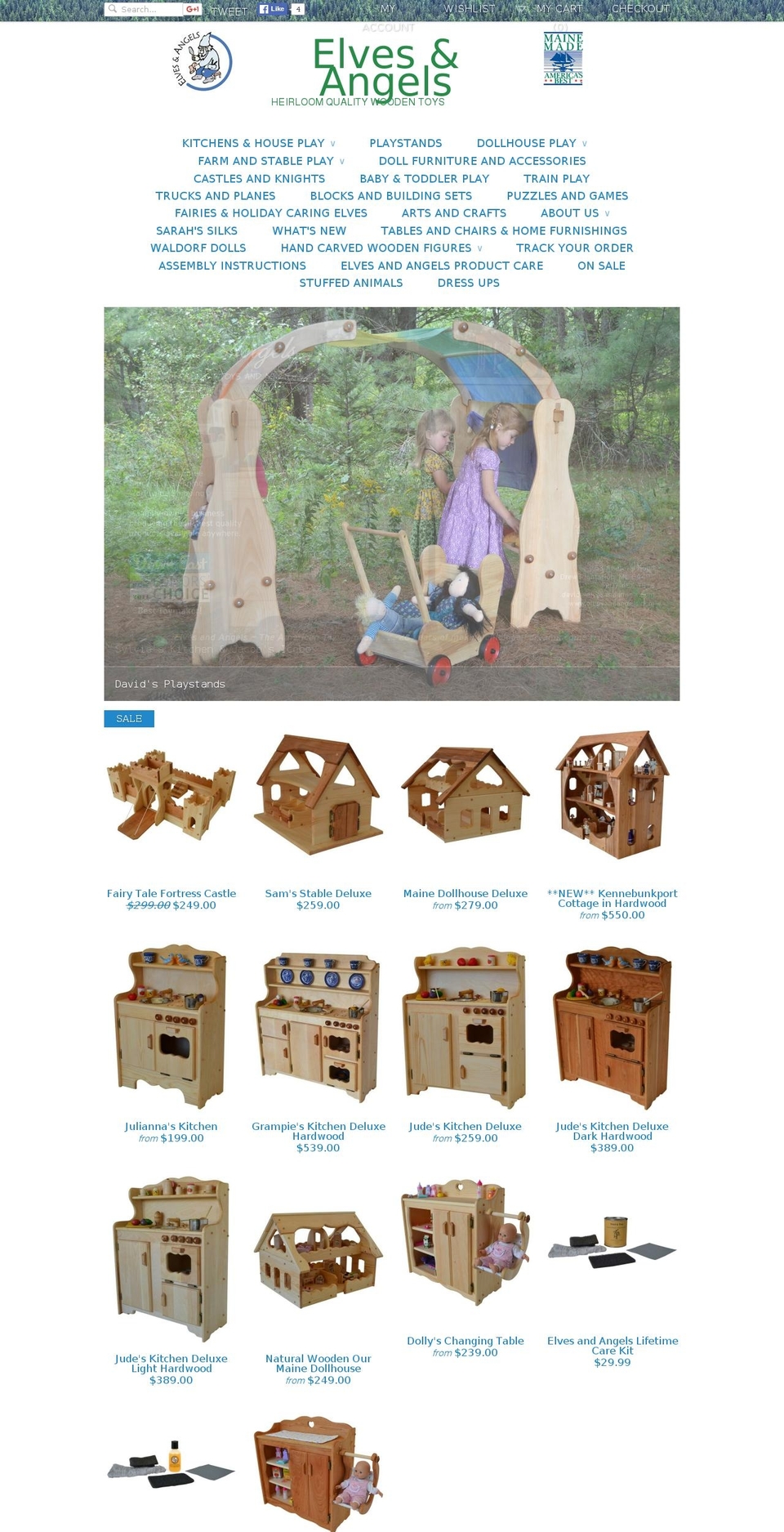 elvesandangels.com shopify website screenshot