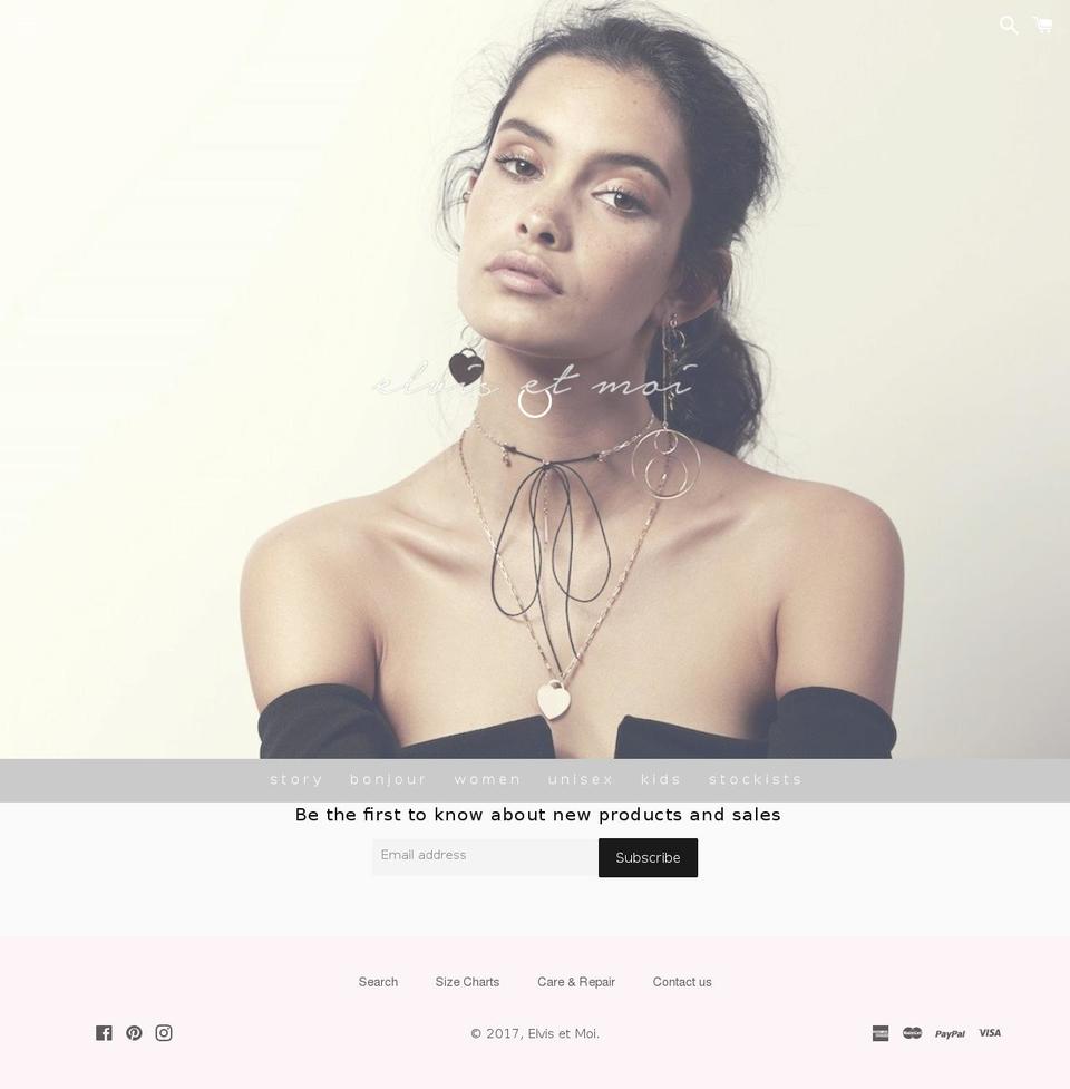 elvisetmoi.com shopify website screenshot