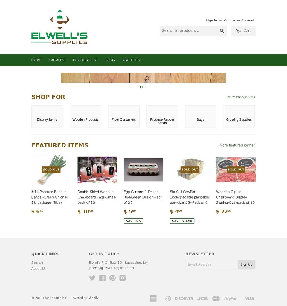 elwellsupplies.com — Shopify storefront screenshot
