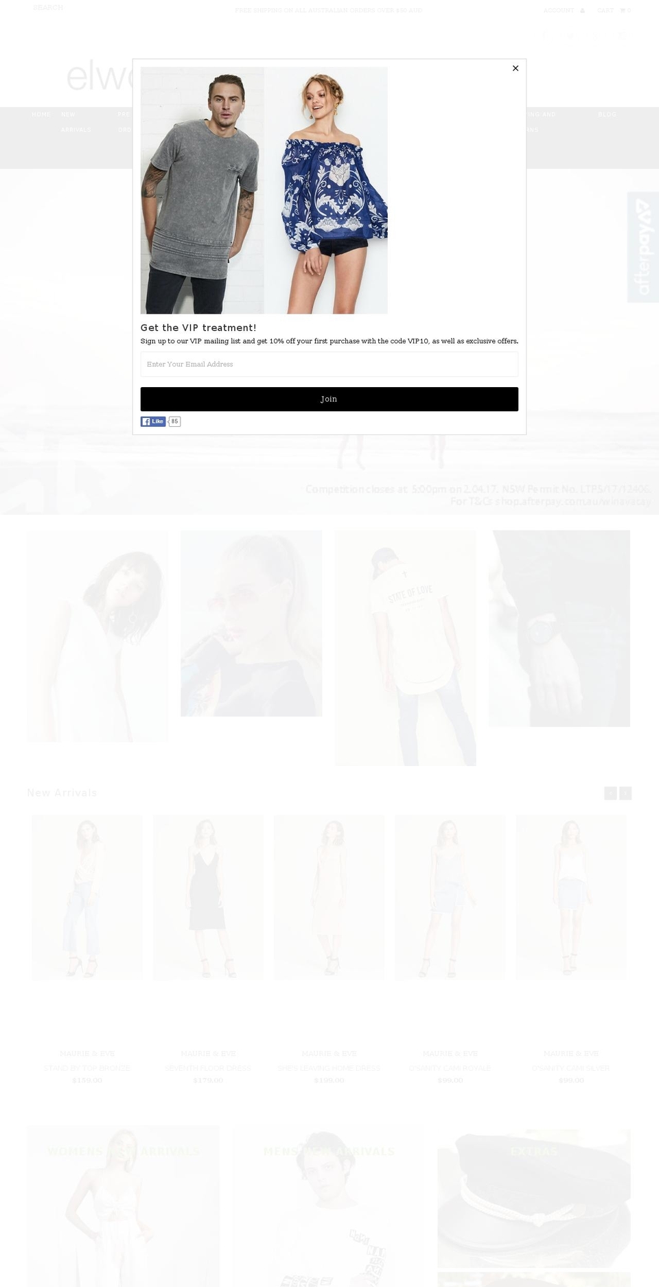 elwood101.com.au shopify website screenshot