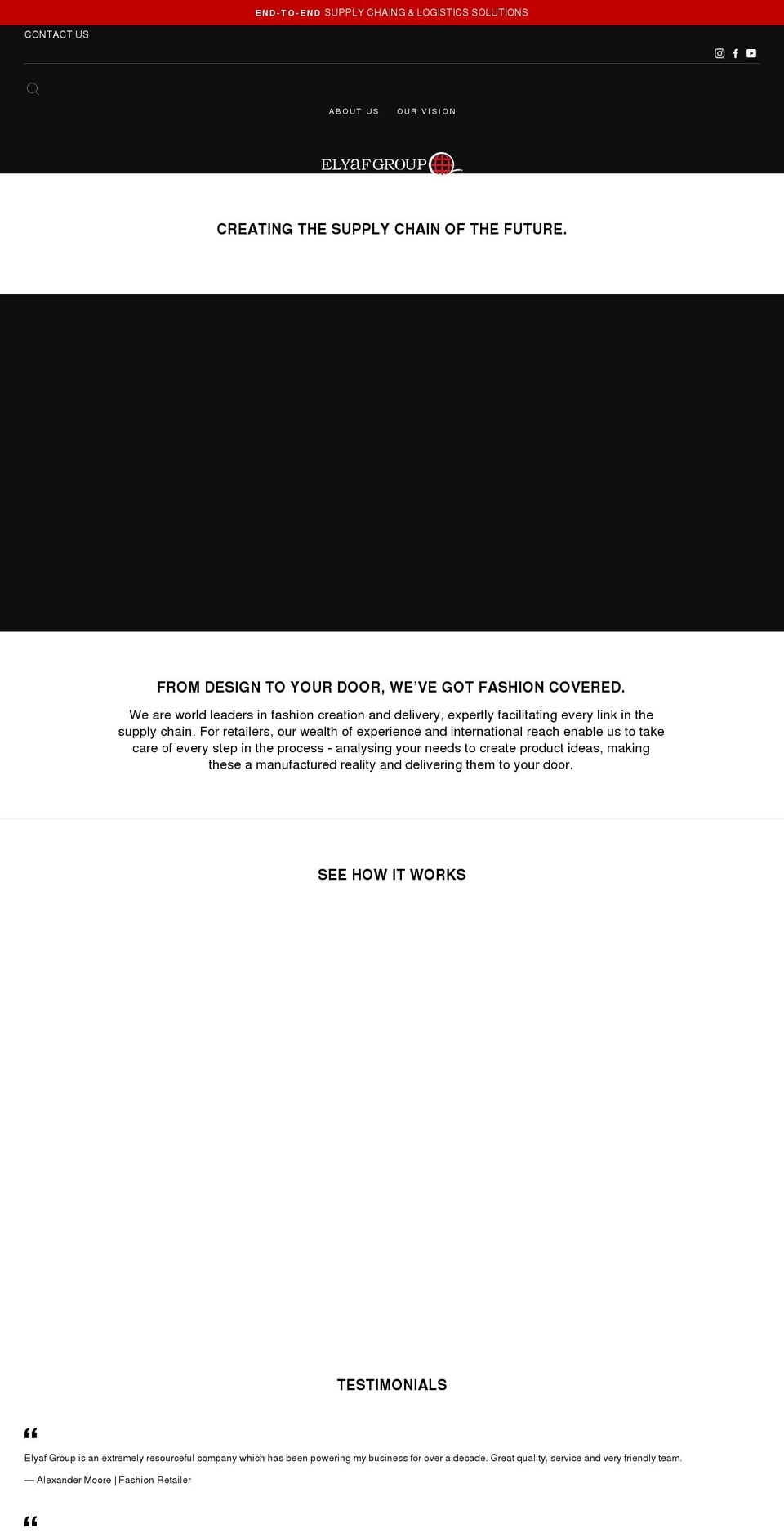 elyafgroup.com shopify website screenshot