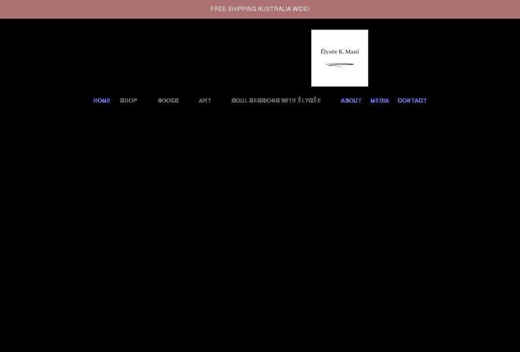 elyseemani.com shopify website screenshot