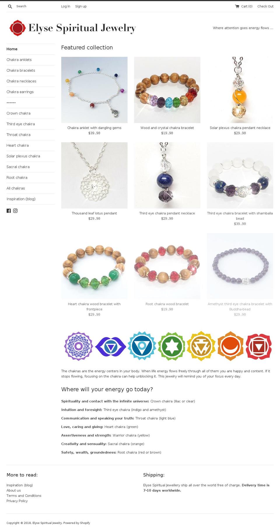 elysespiritual.com — Shopify storefront screenshot