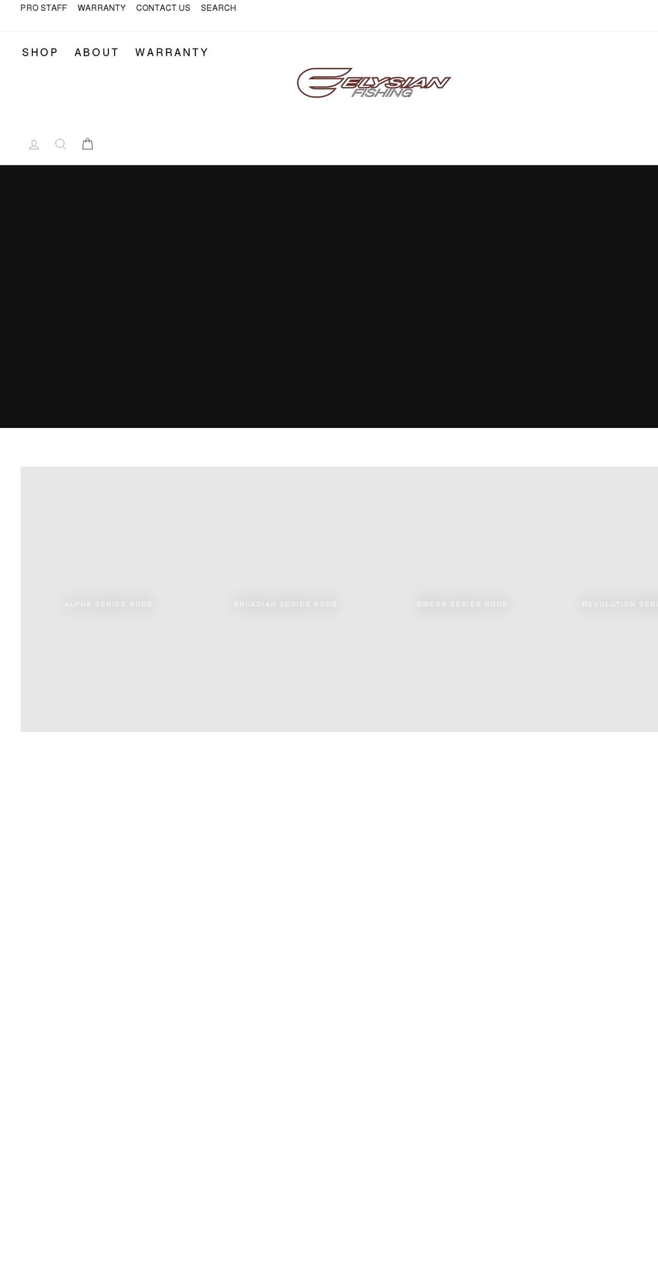 elysianfishing.com — Shopify storefront screenshot