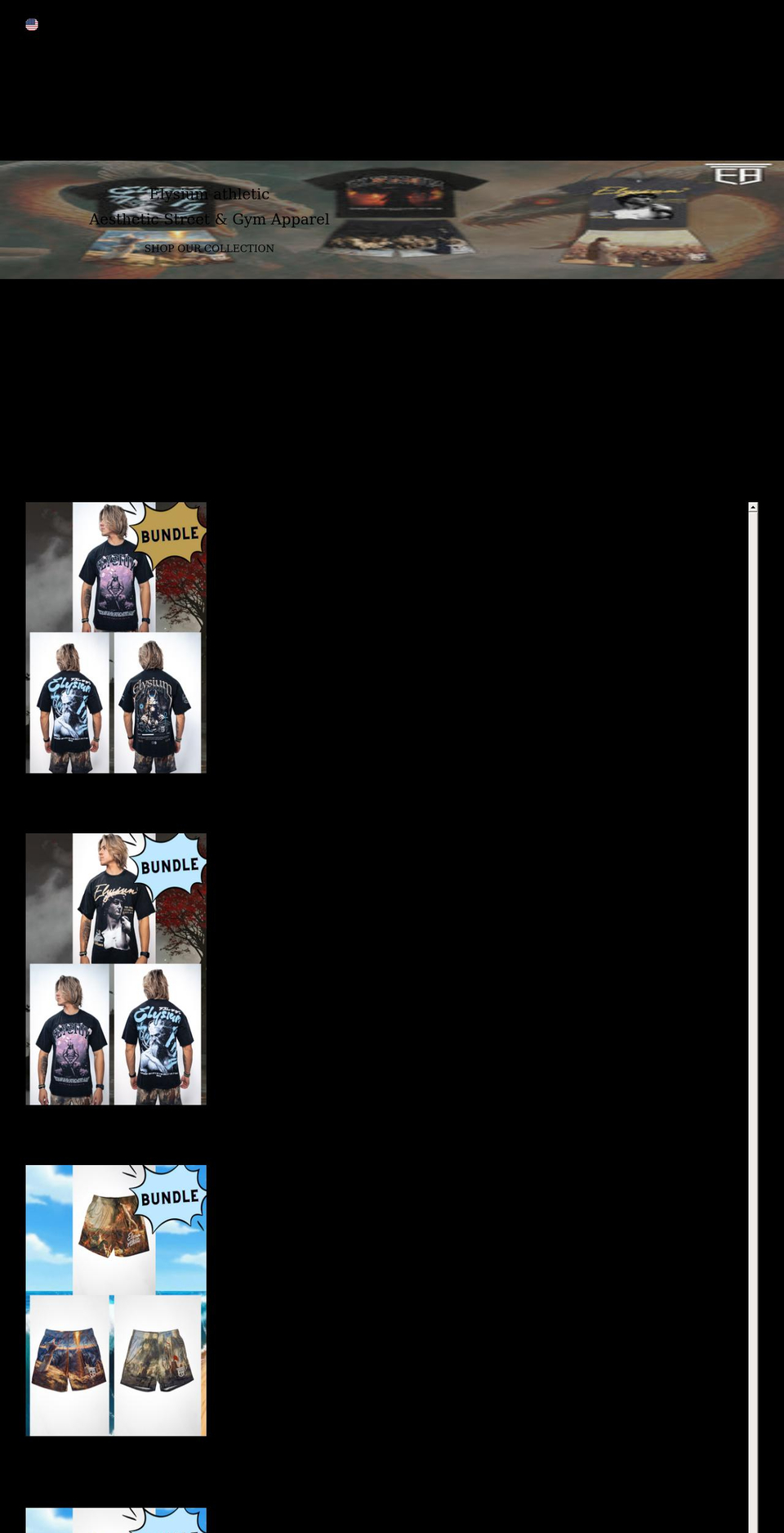 elysiumathletic.com shopify website screenshot
