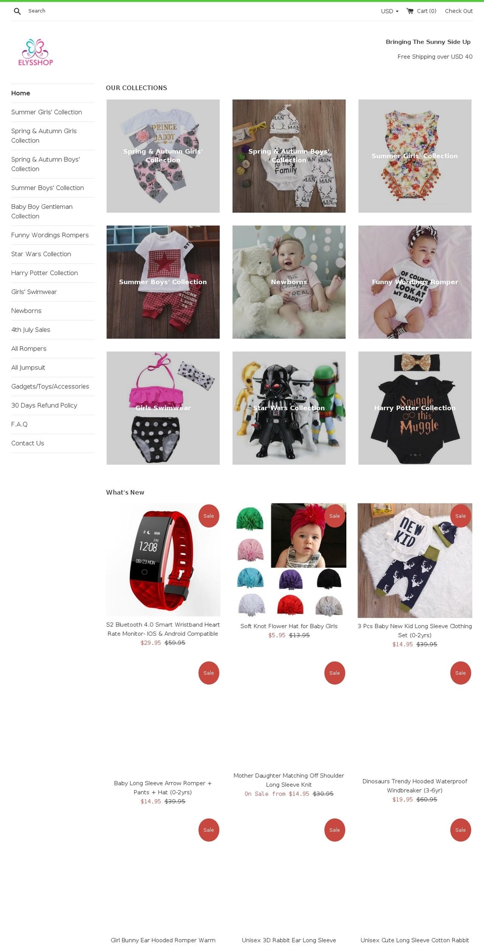 elysshop.com — Shopify storefront screenshot
