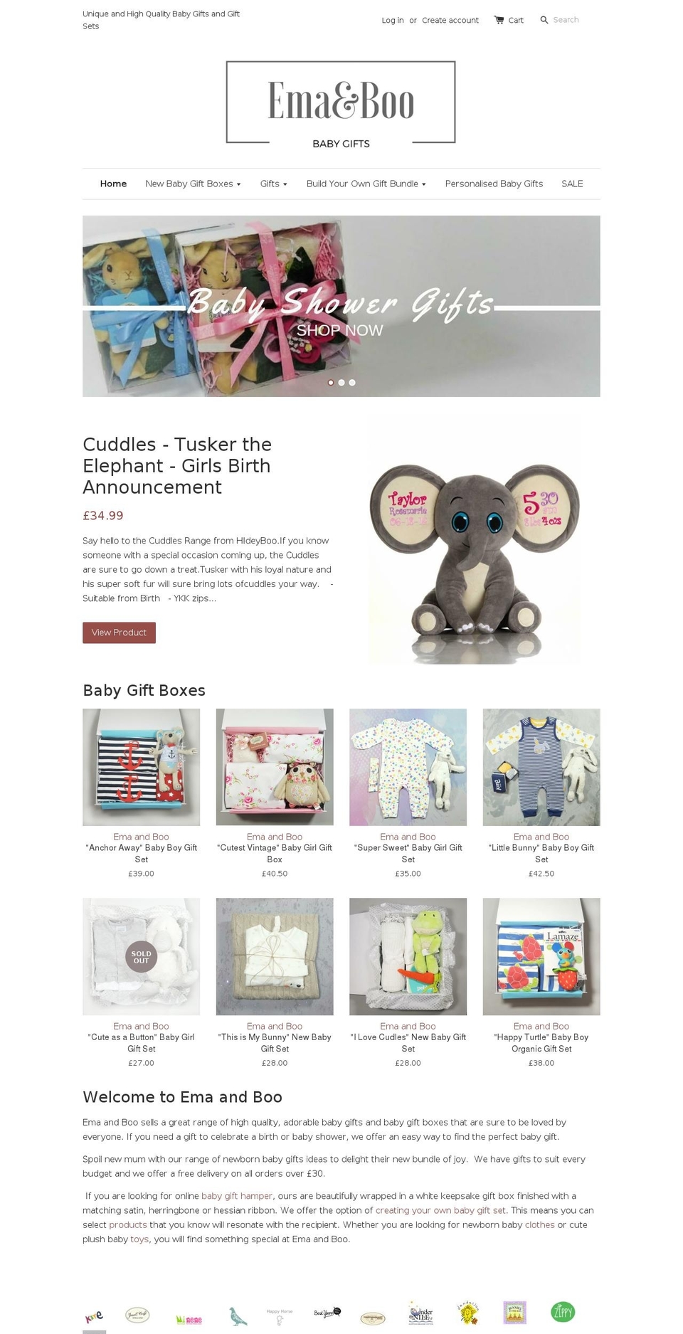 emaandboo.co.uk shopify website screenshot