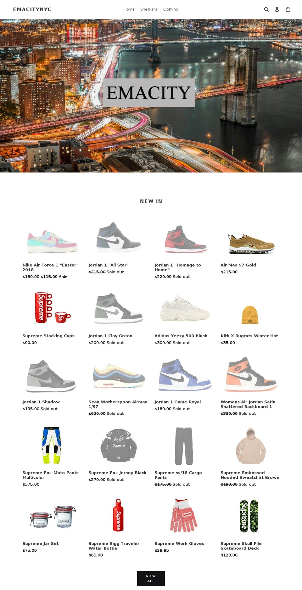 emacitynyc.com — Shopify storefront screenshot