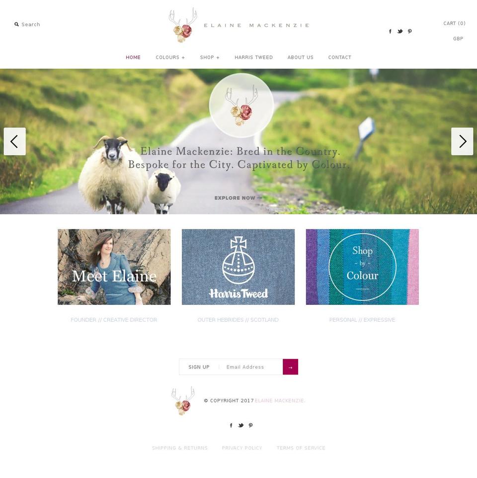 Elaine Mackenzie Shopify theme site example emackenzieuk.com