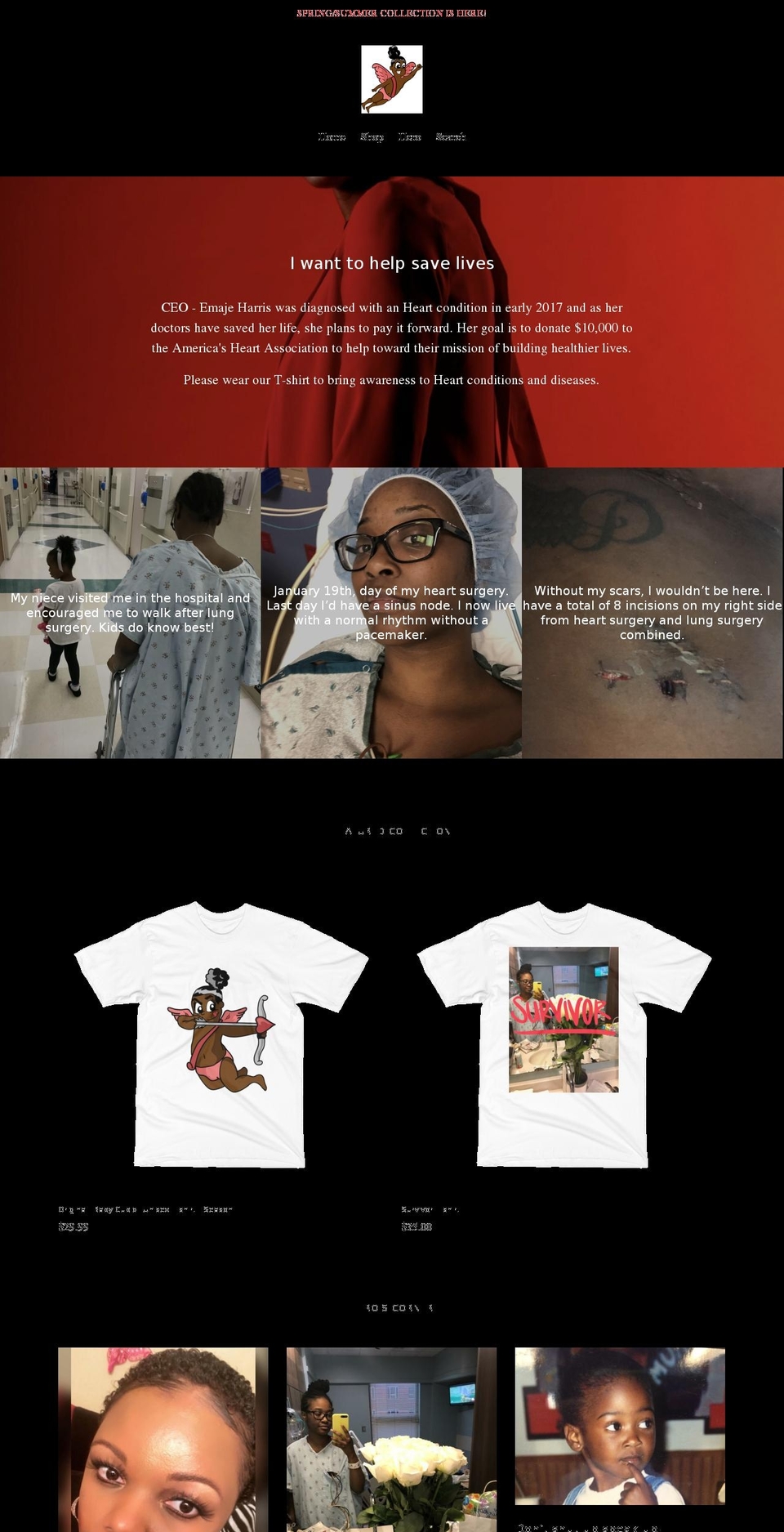 emajeharris.com — Shopify storefront screenshot