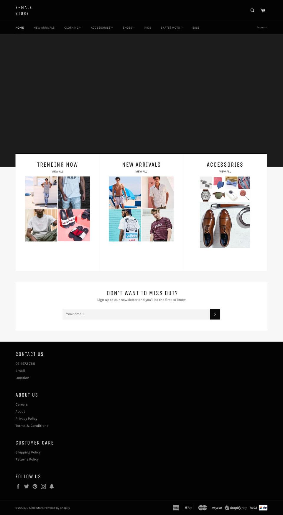 emale.store shopify website screenshot