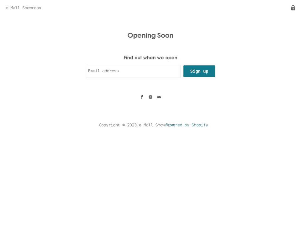 emallshowroom.com shopify website screenshot