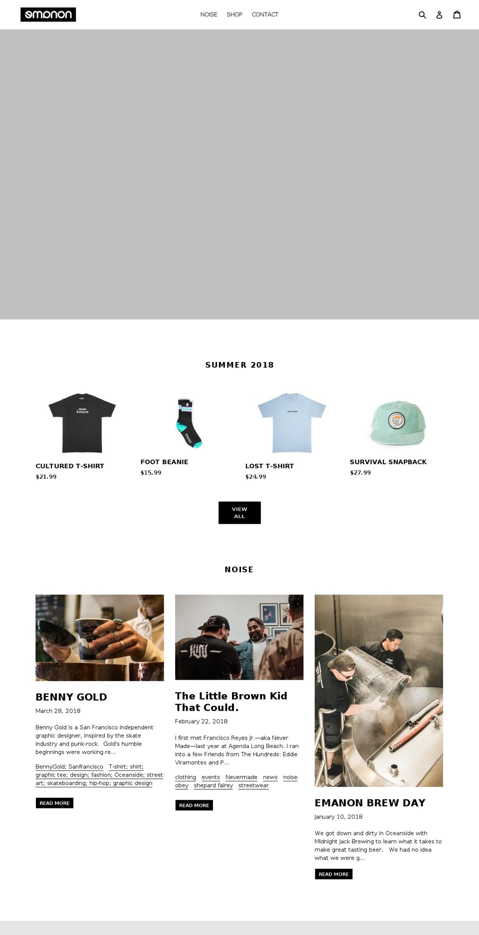 emanonclothing.com shopify website screenshot