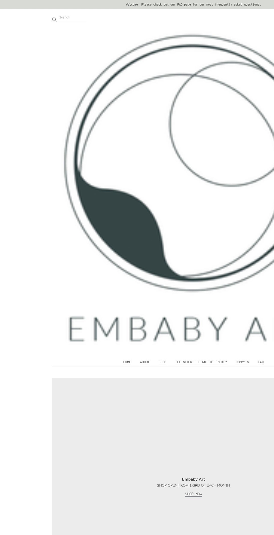 embabyart.com shopify website screenshot