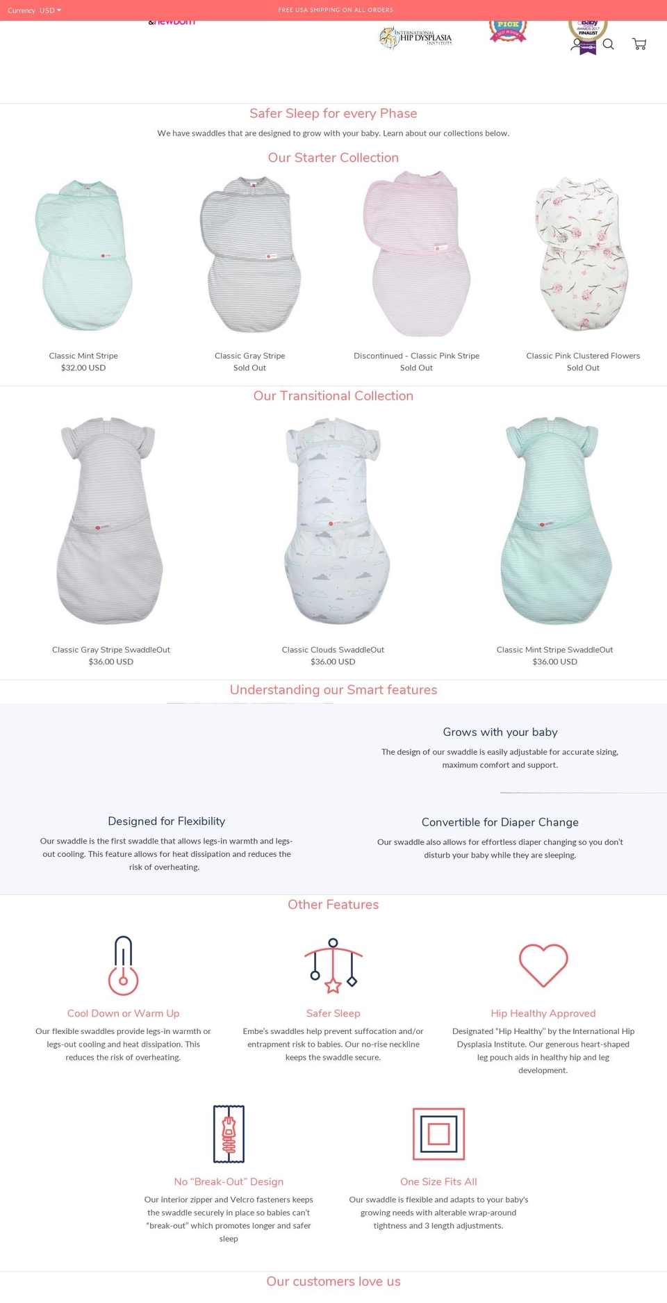 embebabies.com shopify website screenshot