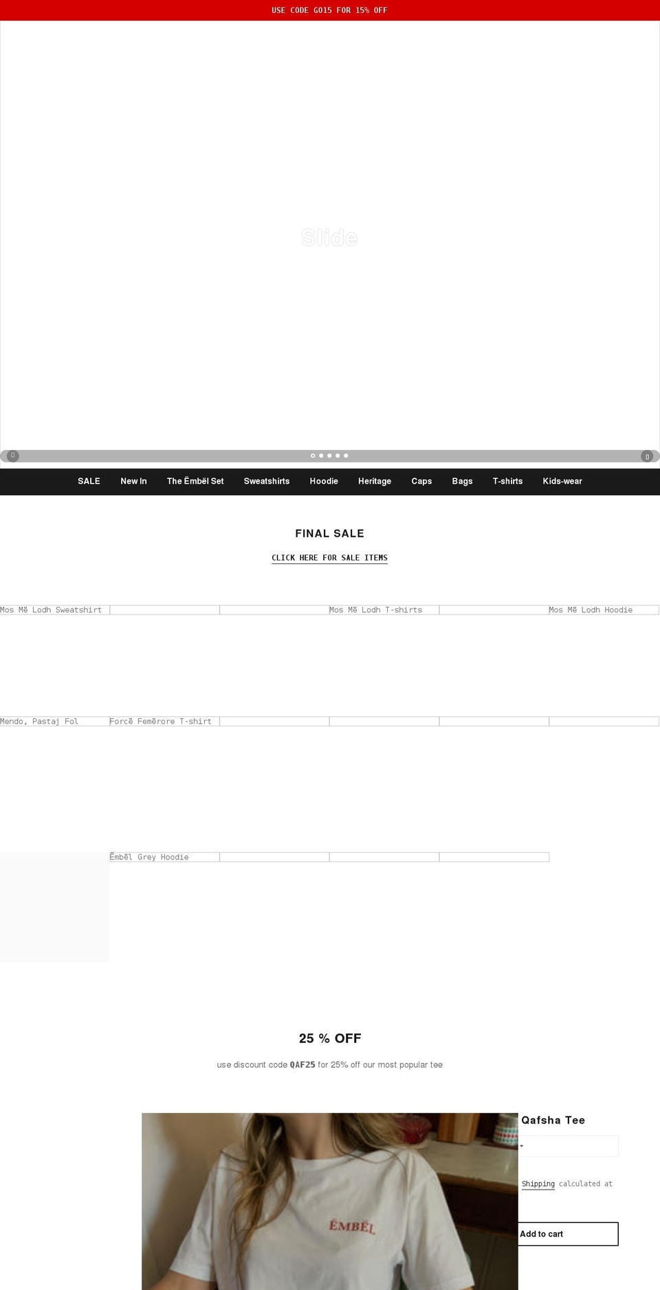 embeldesign.com shopify website screenshot