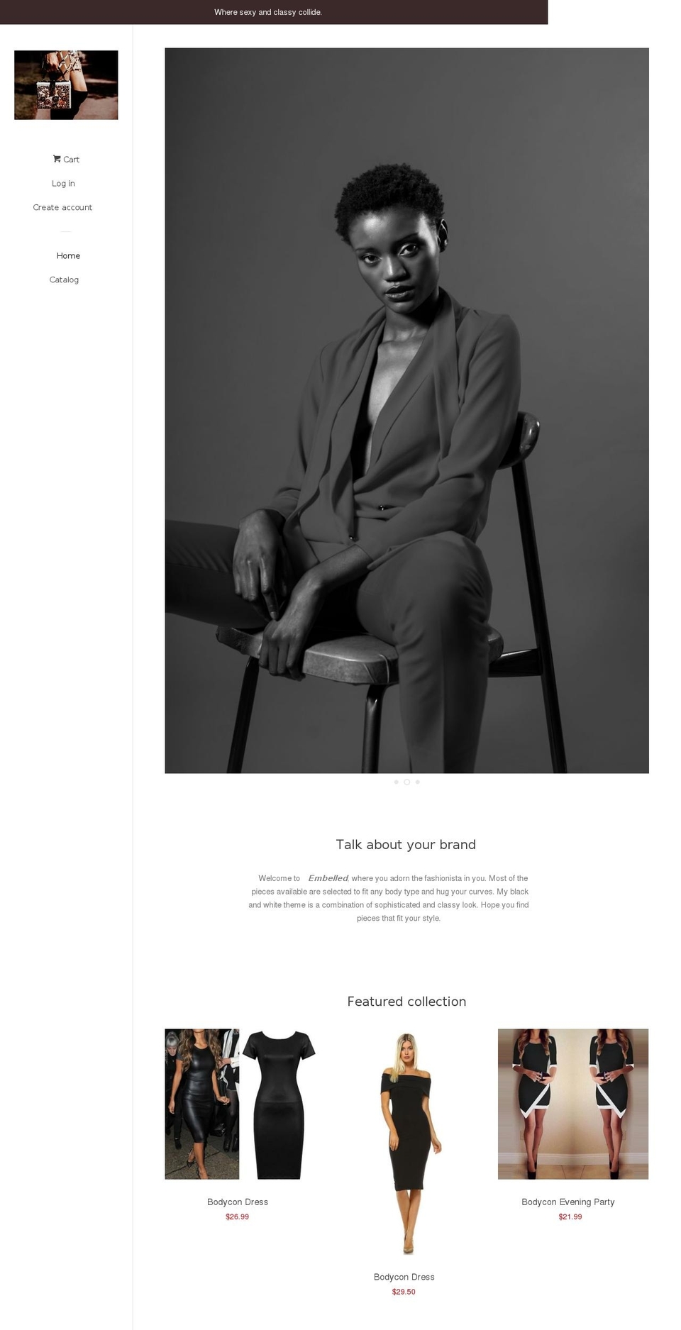embelled.com — Shopify storefront screenshot