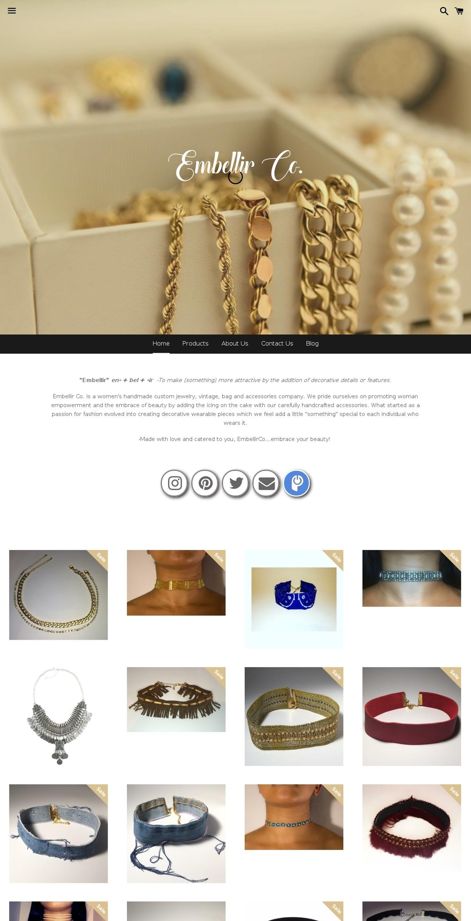 embellir.co shopify website screenshot