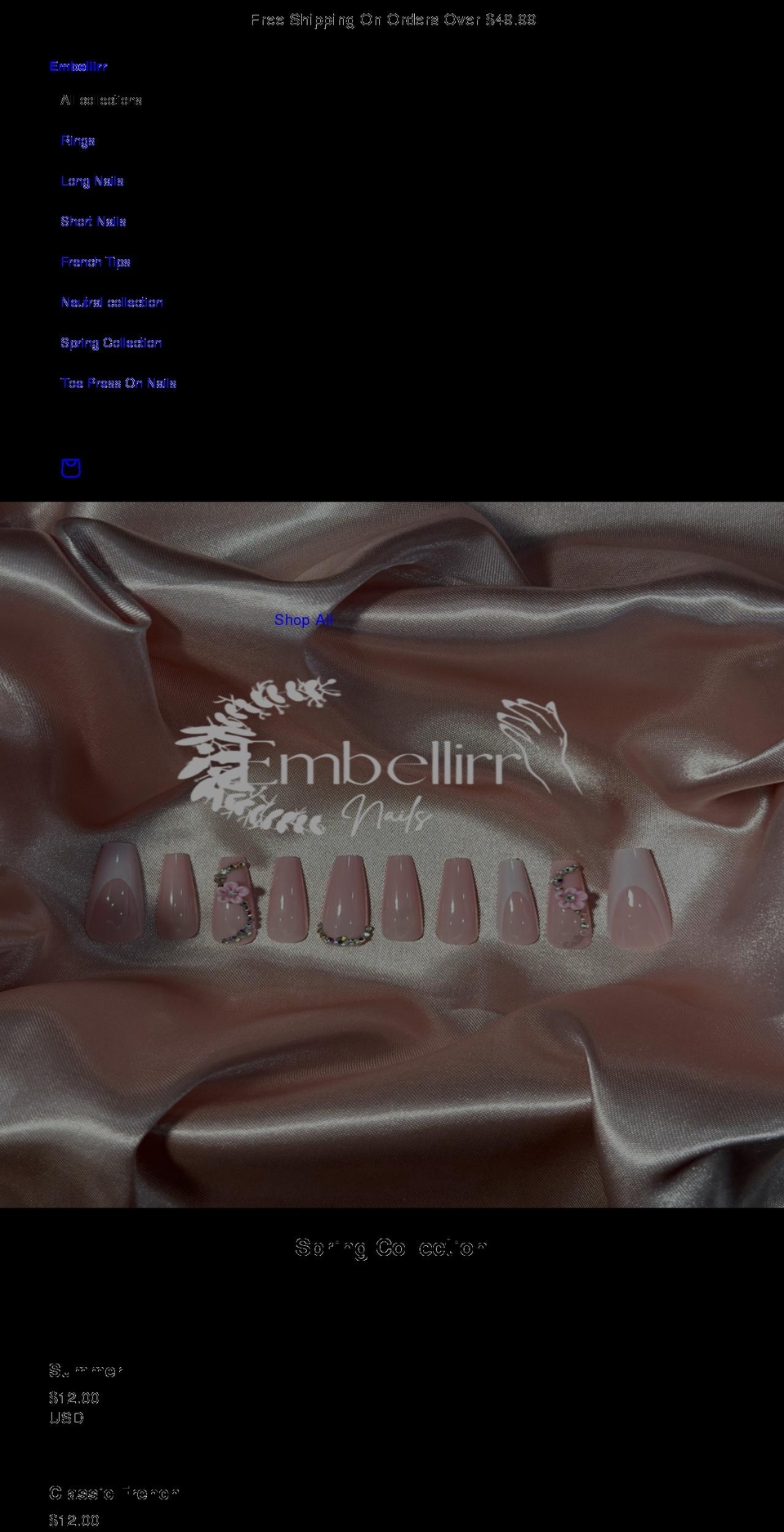 embellirr.com shopify website screenshot