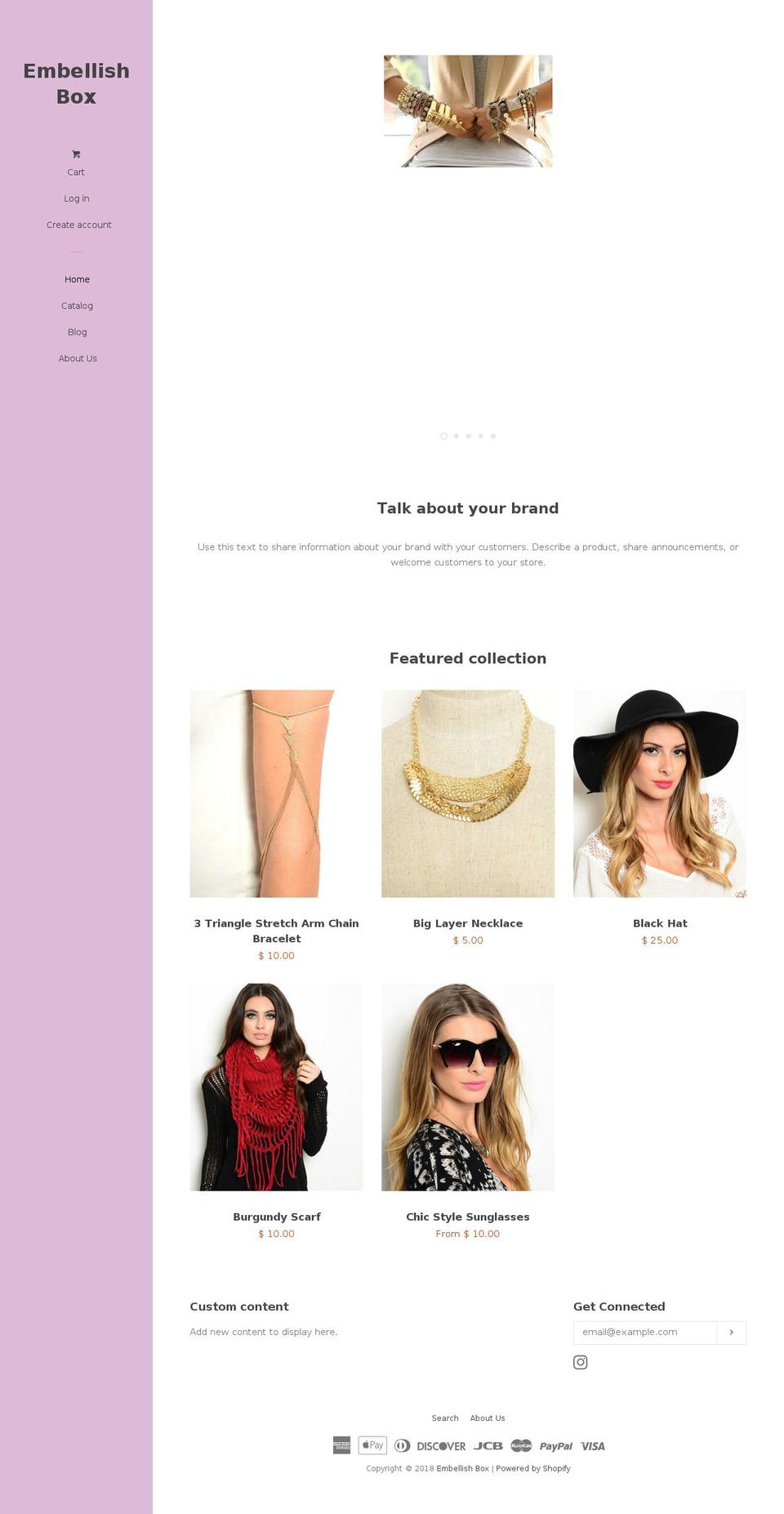 embellishbox.com — Shopify storefront screenshot