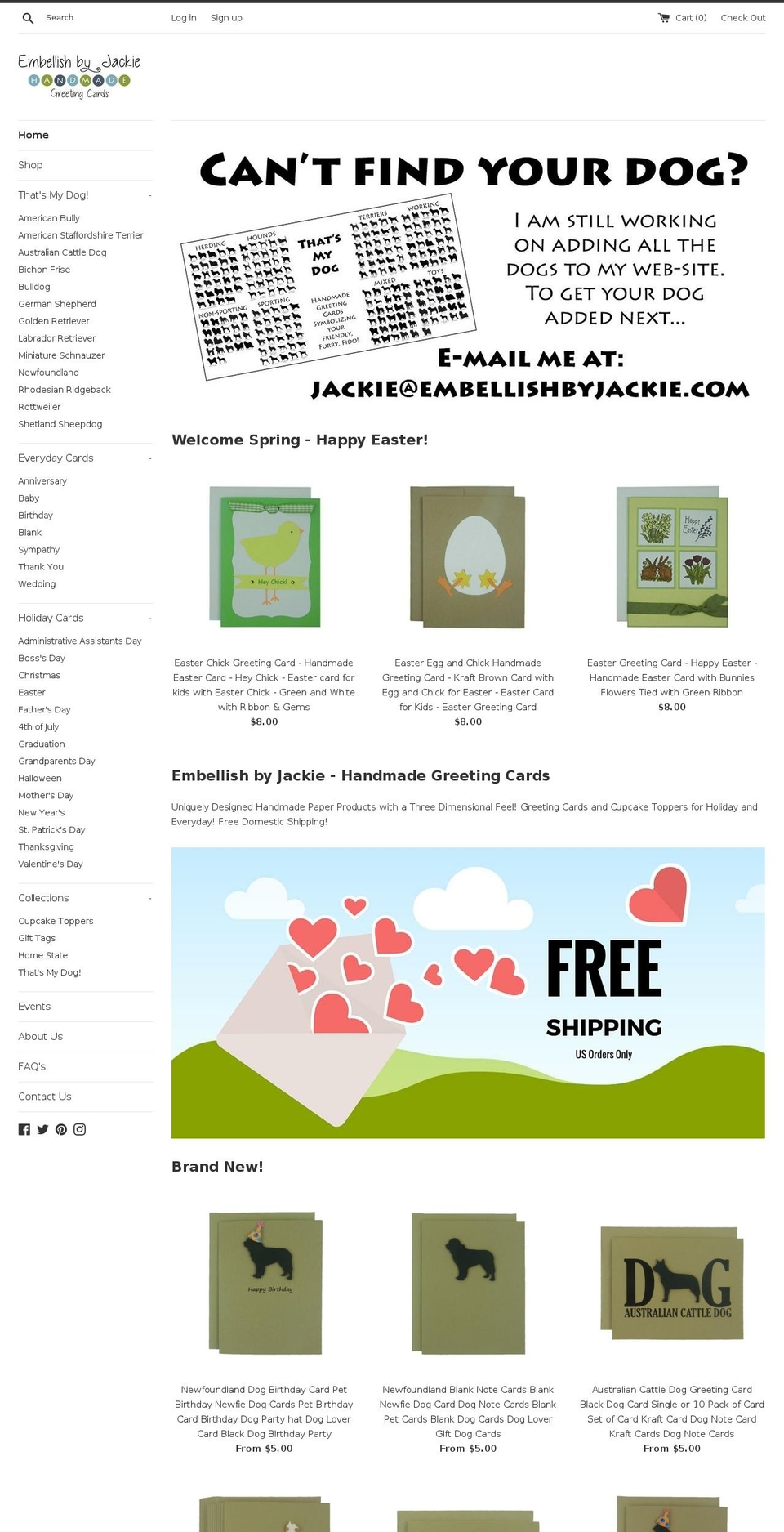 embellishbyjackie.org shopify website screenshot