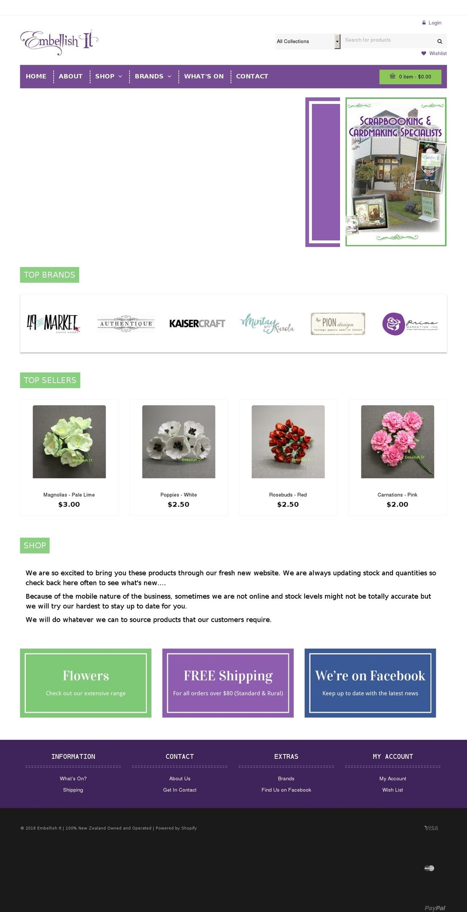 embellishit.co.nz shopify website screenshot