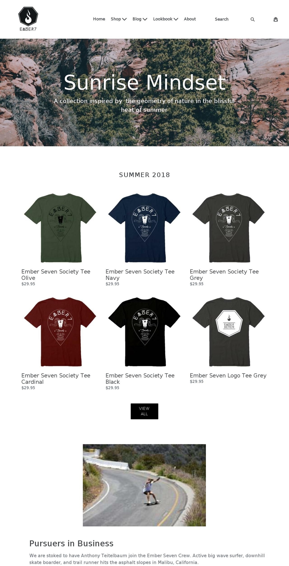ember7.com shopify website screenshot