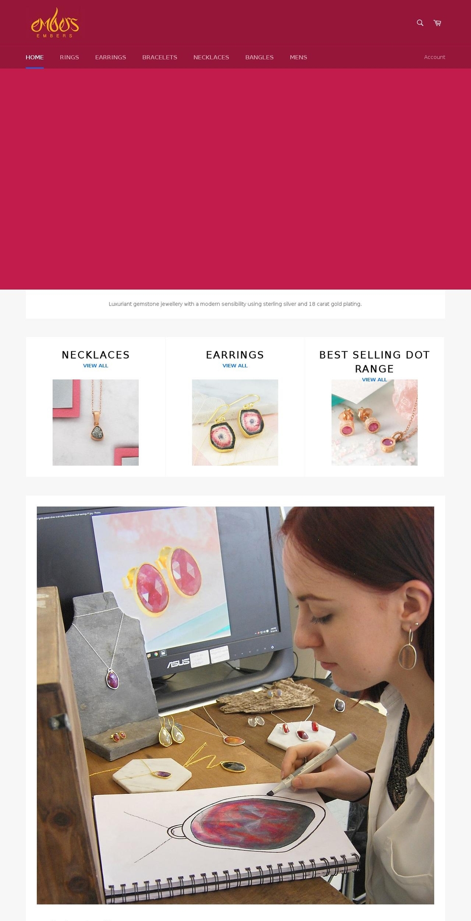 embersjewellerytrade.com — Shopify storefront screenshot