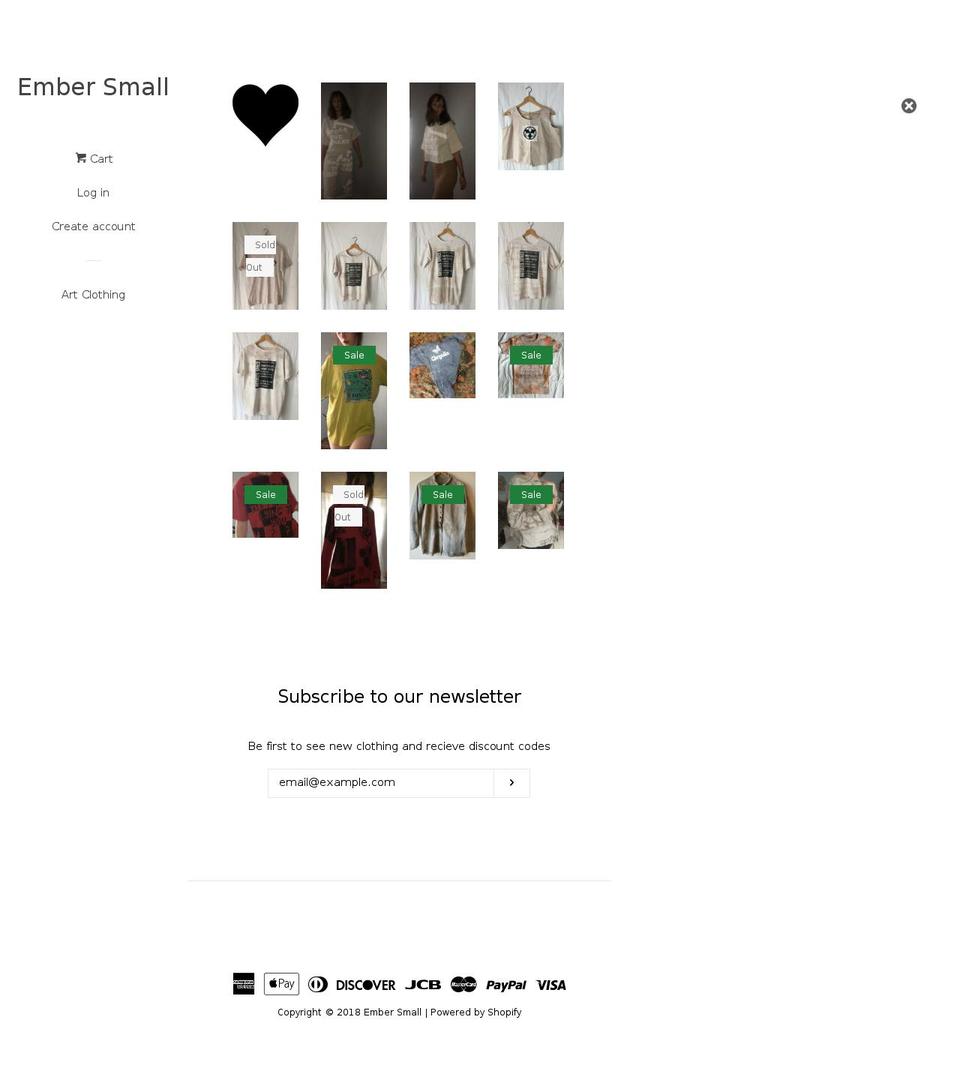 embersmall.com — Shopify storefront screenshot