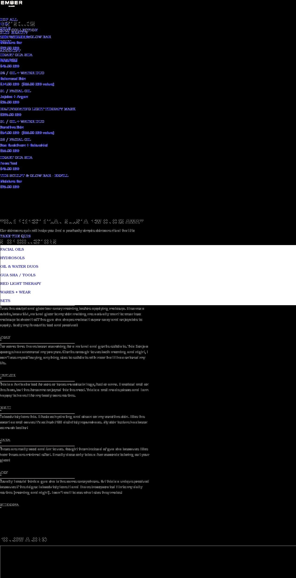 emberwellness.com shopify website screenshot