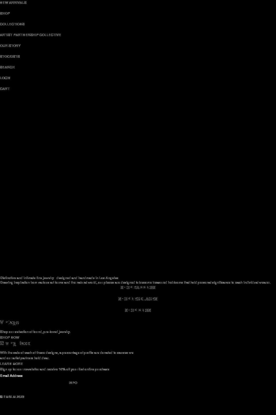 emblmfinejewelry.com shopify website screenshot
