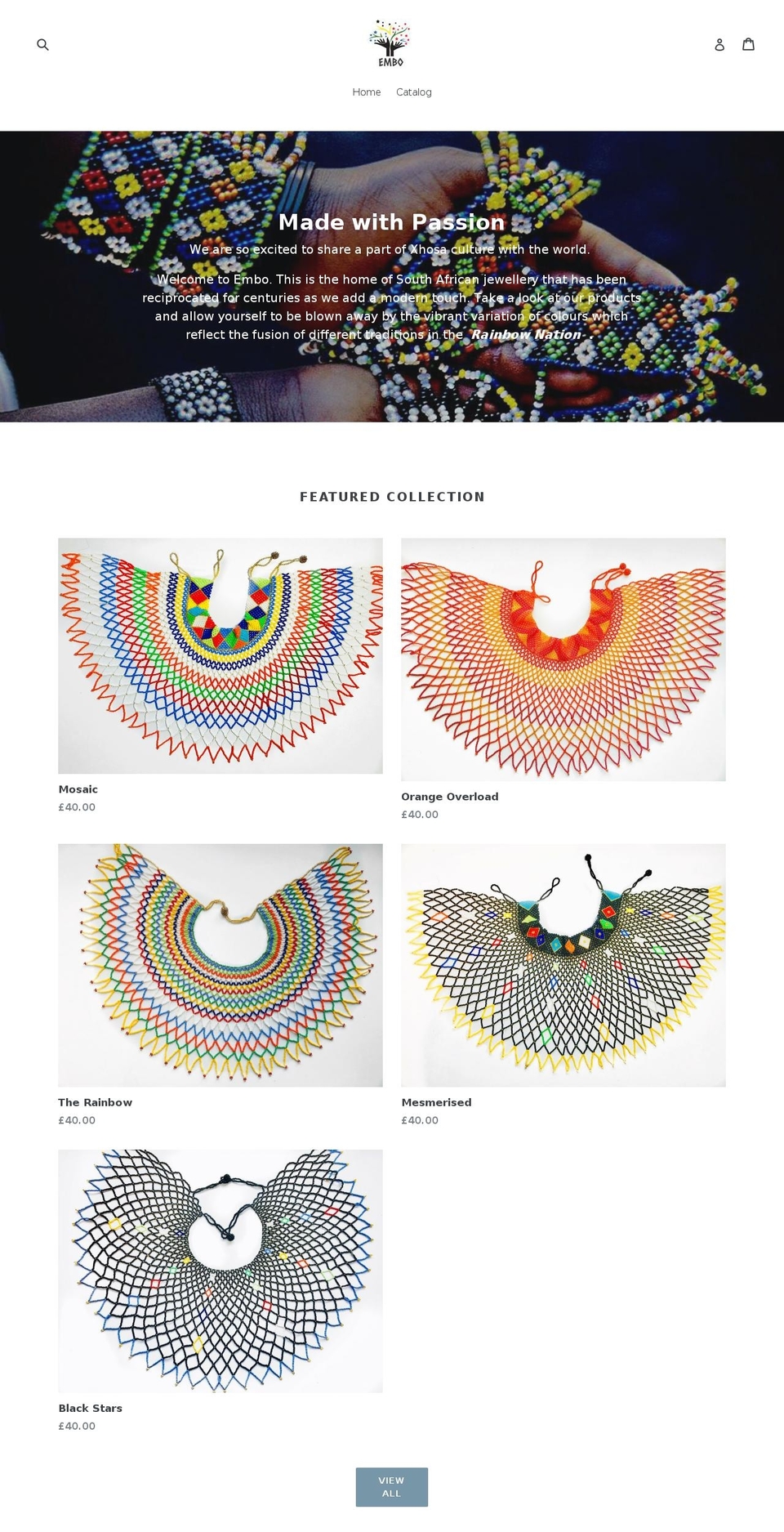 embodesigns.com — Shopify storefront screenshot