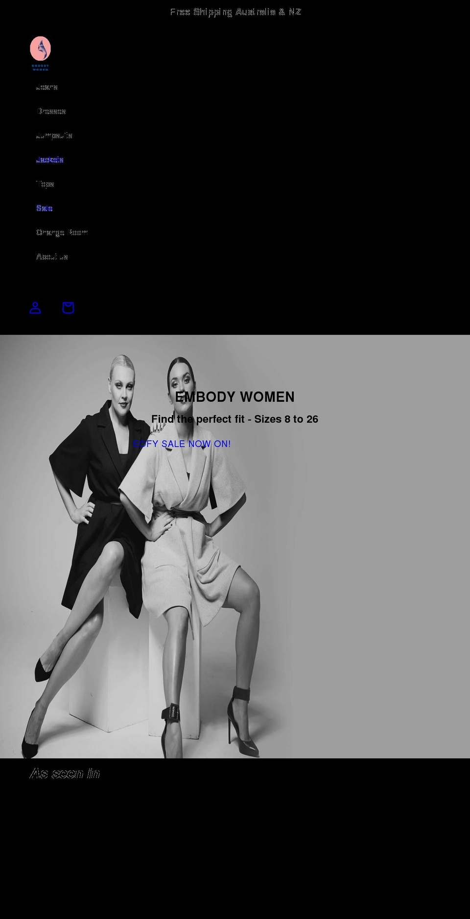 embodywomen.com shopify website screenshot