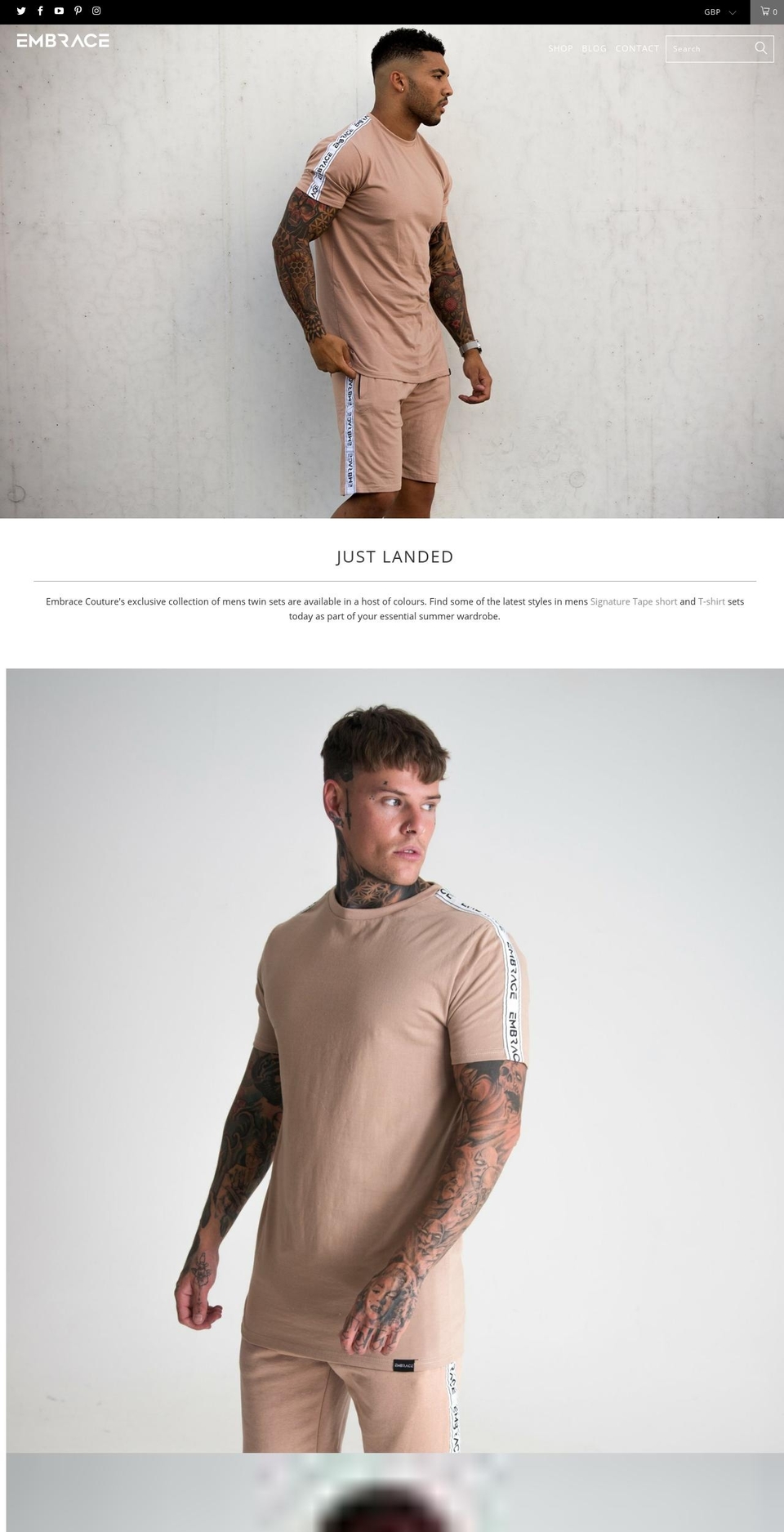 embracecouture.com — Shopify storefront screenshot