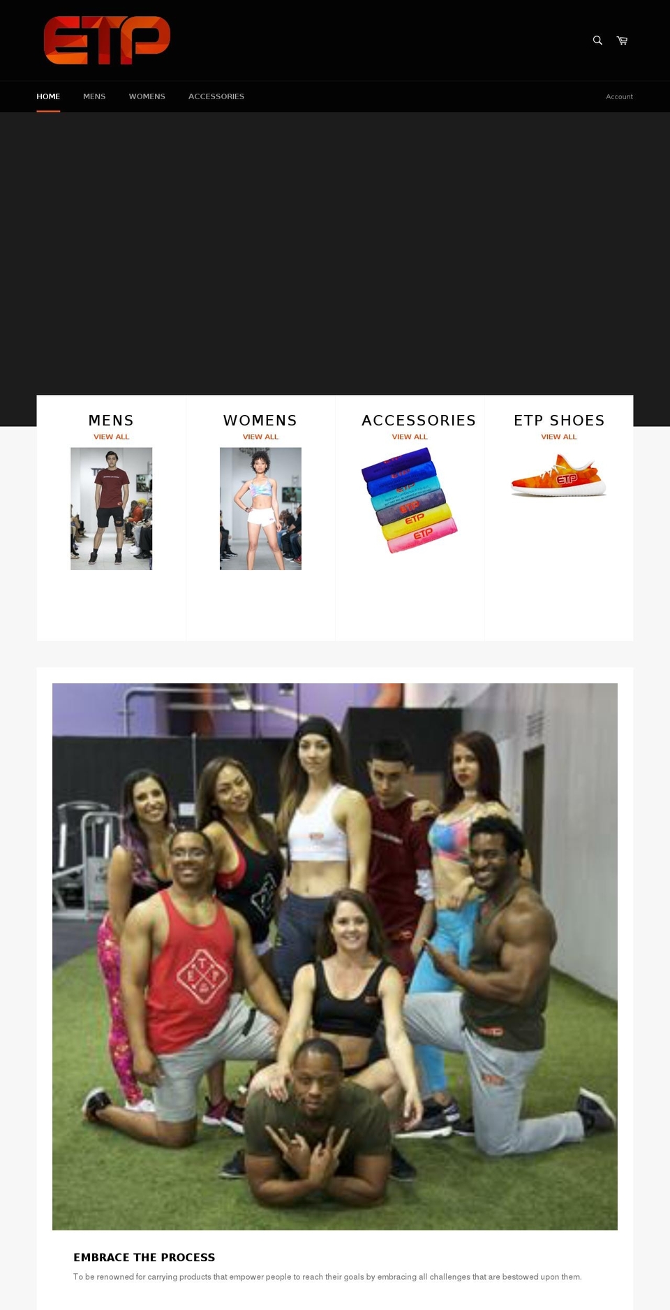 embracethaprocess.com — Shopify storefront screenshot