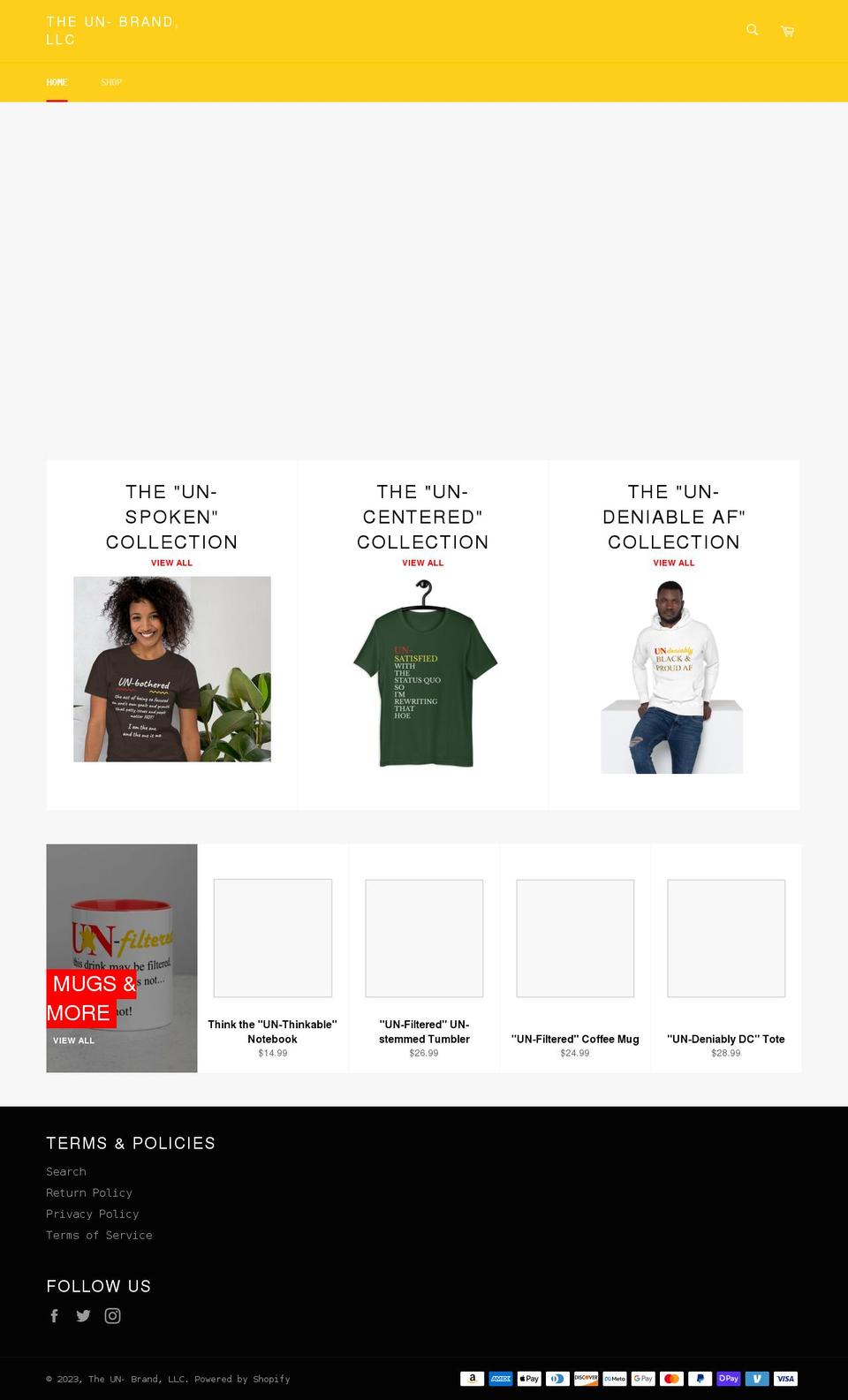 embracetheun.com shopify website screenshot